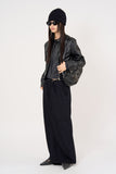 Mode slit string long skirt