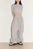 New pin-tuck cargo sweatpants