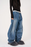 Long eyelet leather belt