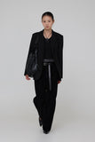 Velour wide trousers