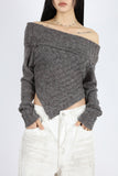 Shell unbalanced off knit