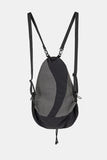 Irregular color block net pocket backpack