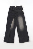 Half wrap wide denim