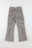 Washed Pocket Denim Pants