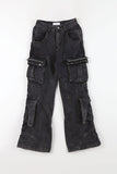 Washed Pocket Denim Pants