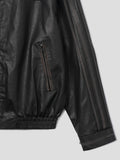 Crop Washing Leather Line Jacket