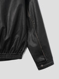 Crop Washing Leather Line Jacket