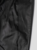 Crop Washing Leather Line Jacket