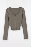 Inner brushed slim line top
