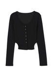 Inner brushed slim line top