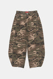 Camo ripstop side folding wide pants