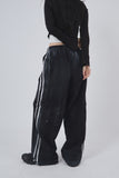Dirty wall banding track pants