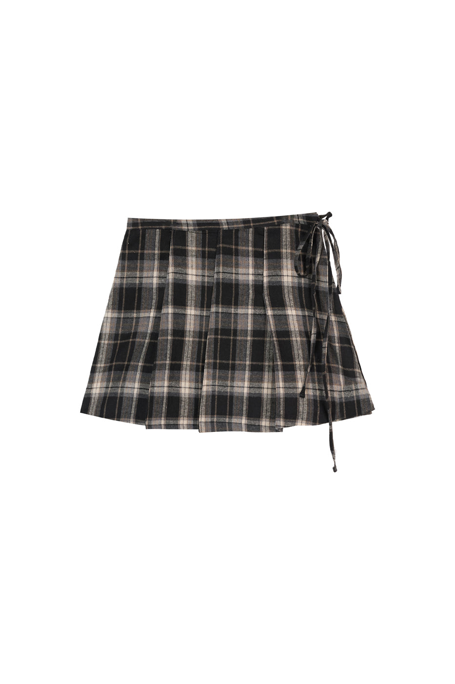 【PORTERNA】Nomique Check Wrap Mid Length Skirt PORTERNA(ポルテナ) - ノミクチェックラップミディ丈スカート