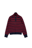 Rockid stripe half zip-up sweater