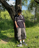 Block overfit short sleeve tee