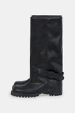 Bailey leather strap long boots