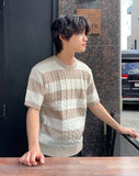 Brine round neck striped knit