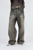 Chalk embossed washed denim
