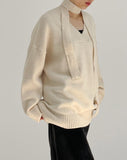 [SET] Mona V-neck Loose Fit Knit