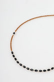 surgical silver ball necklace