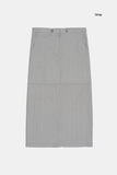 Mode slit string long skirt