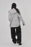 Rai over hooded check shirt