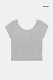 Standard wide U-neck crop T-shirt