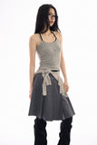 Grace pleated midi skirt