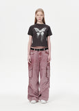 BUTTERFLY GOTH CROP TEE