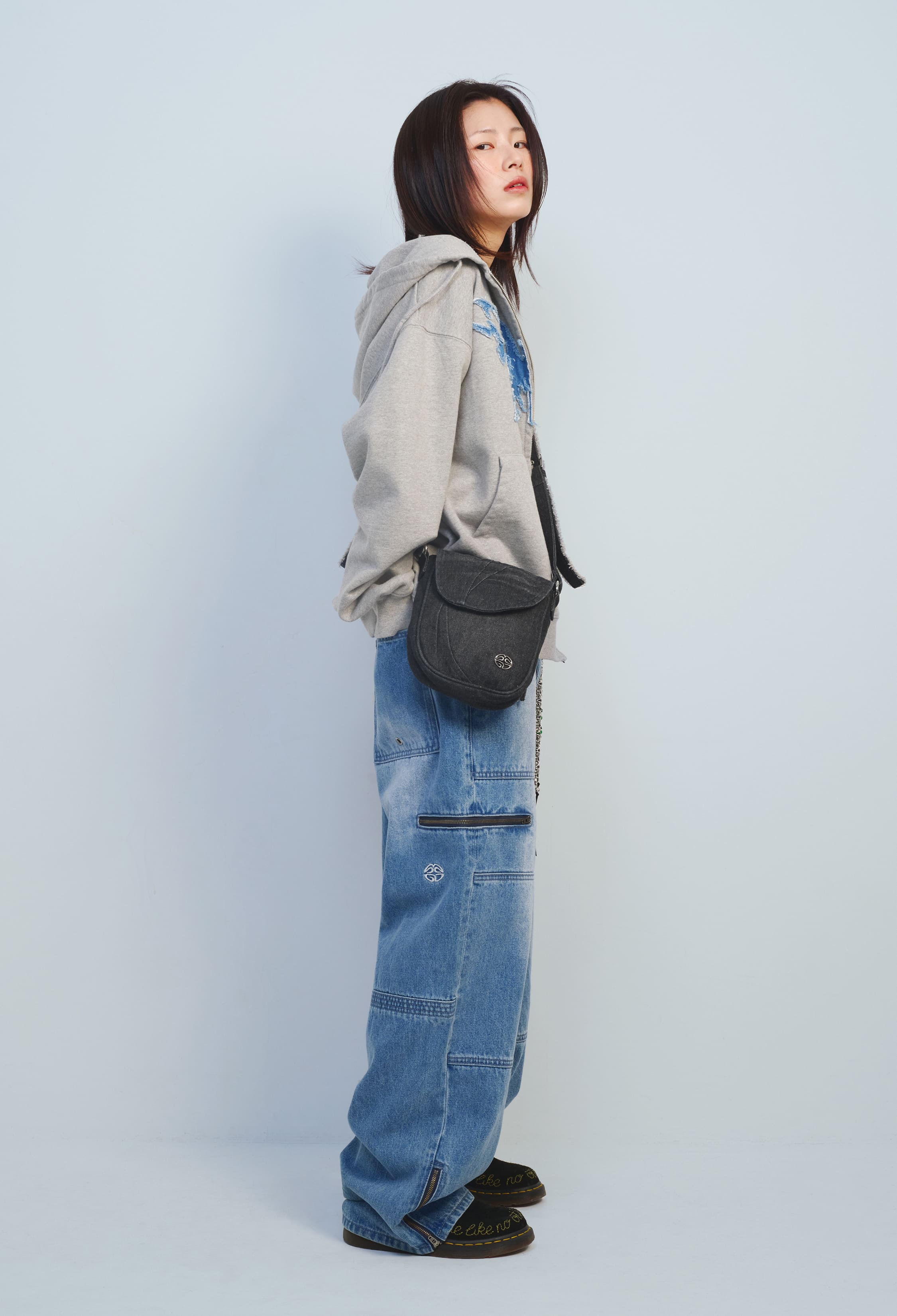 [mahagrid] DENIM CROSS BAG /追跡付 mahagrid(マハグリッド) - デニムクロスバッグ / DENIM CROSS