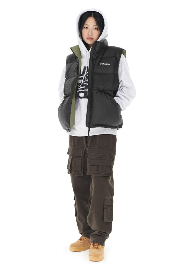 mahagrid/マハグリッド』REVERSIBLE DOWN VEST/リバーシブルダウンベスト-