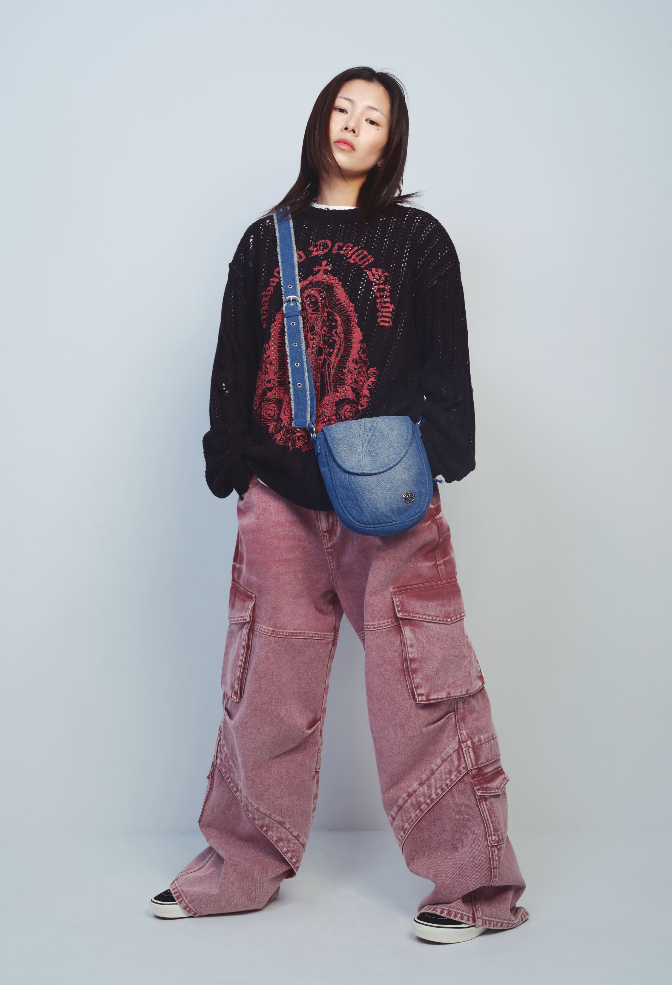 [mahagrid] DENIM CROSS BAG /追跡付 mahagrid(マハグリッド) - デニムクロスバッグ / DENIM CROSS