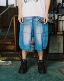 BERMUDA CARGO DENIM SHORT