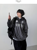 Storm Velour Layered Hoodie