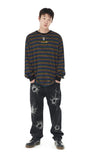GOTHIC ARCH LOGO STRIPED LS TEE