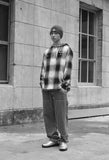 HOODED OMBRE CHECK SHIRT