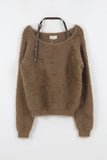 Belt halter fur knit