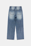 Flare distressed denim pants