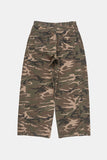 Camo ripstop side folding wide pants
