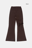 Thigh string bootcut banding pants