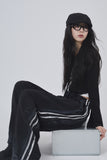 Dirty wall banding track pants