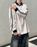 Waffle Track Line Collar Tee