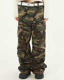 Military cutting cargo half banding pants