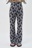 (W) Rose Jacquard Pants