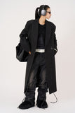 Surplus wool double maxi coat