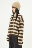 Tracy hooded stripe knit