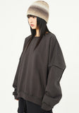 Plain overlock fleece over sweatshirt