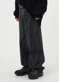 Dirty washed front pocket denim pants