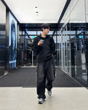 Crew line wide denim pants