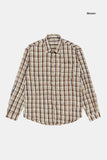 Window pane crinkle check shirt